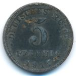 Germany, 5 pfennig, 1917