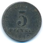 Germany, 5 pfennig, 1918