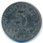 Germany, 5 pfennig, 1918