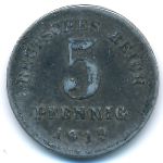 Germany, 5 pfennig, 1919