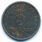 Germany, 5 pfennig, 1920