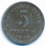 Germany, 5 pfennig, 1920