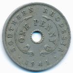 Southern Rhodesia, 1 penny, 1941