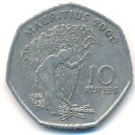 Mauritius, 10 rupees, 1997–2000