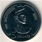 Новая Зеландия, 5 долларов (1992 г.)