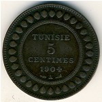 Тунис, 5 сентим (1903–1904 г.)