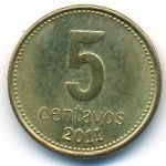 Argentina, 5 centavos, 2009–2011