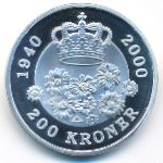 Denmark, 200 kroner, 2000