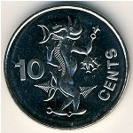 Соломоновы острова, 10 центов (1990–2010 г.)