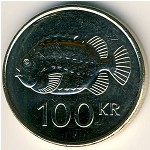 Iceland, 100 kronur, 1995–2011