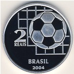 Brazil, 2 reales, 2004