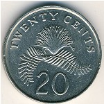 Сингапур, 20 центов (1992–2011 г.)