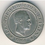 Belgium, 20 centimes, 1860–1861