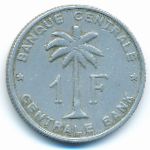 Ruanda-Urundi, 1 franc, 1957–1960