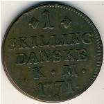 Дания, 1 скиллинг (1771 г.)