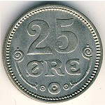 Denmark, 25 ore, 1920–1922