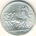 Italy, 5 lire, 1914