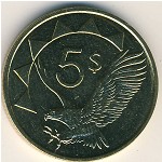 Намибия, 5 долларов (1993–2015 г.)