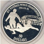 Cook Islands, 50 dollars, 1990