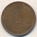 Стрейтс-Сетлментс, 1 цент (1886 г.)