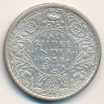 Британская Индия, 1/2 рупии (1938–1939 г.)
