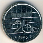 Netherlands, 25 cents, 1982–2001