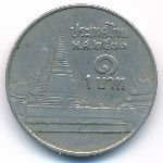 Thailand, 1 baht, 1988