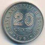 Малайя и Британское Борнео, 20 центов (1954–1961 г.)