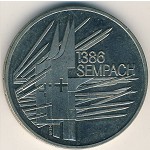 Switzerland, 5 francs, 1986