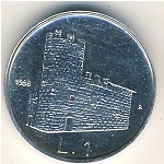 San Marino, 1 lira, 1988