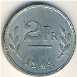 Belgium, 2 francs, 1944