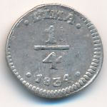 Peru, 1/4 real, 1826–1856