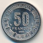 Экваториальная Гвинея, 50 франков (1985–1986 г.)