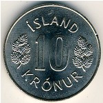 Iceland, 10 kronur, 1967–1980