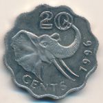 Свазиленд, 20 центов (1996–2000 г.)
