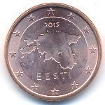 Estonia, 1 euro cent, 2015