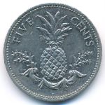 Багамские острова, 5 центов (1975–2005 г.)