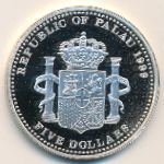 Palau, 5 dollars, 1999