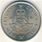 New Zealand, 1 crown, 1953