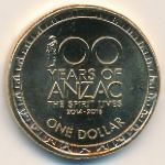 Australia, 1 dollar, 2014–2017