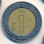 Мексика, 1 песо (2010 г.)
