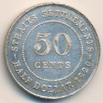 Straits Settlements, 50 cents, 1920–1921