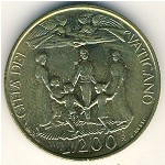Vatican City, 200 lire, 1996