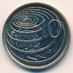 Cayman Islands, 10 cents, 1972–1986