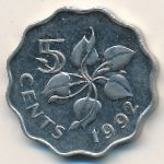 Свазиленд, 5 центов (1992 г.)