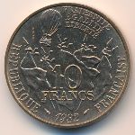 France, 10 francs, 1982