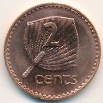 Fiji, 2 cents, 1992