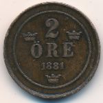 Sweden, 2 эре (1881 г.)