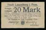 Лауэнбург., 20 марок (1918 г.)