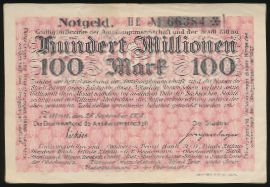 Zittau., 100000000 марок, 1923